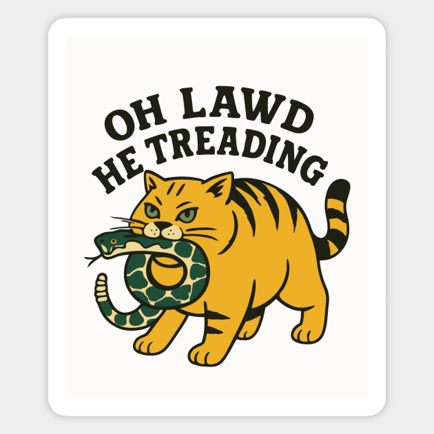 Oh Lawd He Treading Magnet by CreativeSage